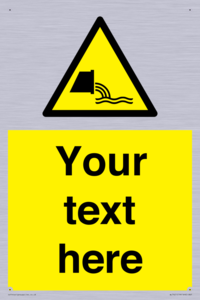 Custom Warning sewage effluent outfall